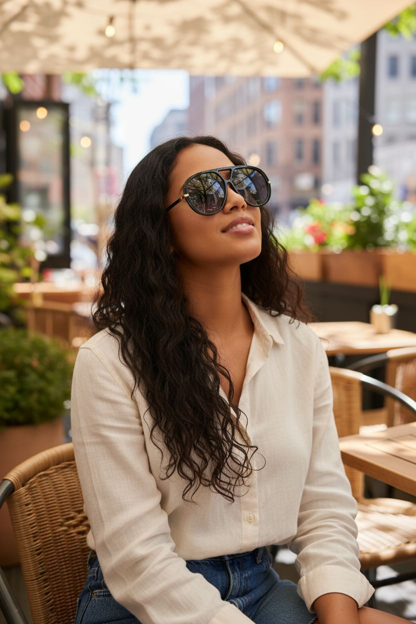 Black Oval Obsession Sunglasses