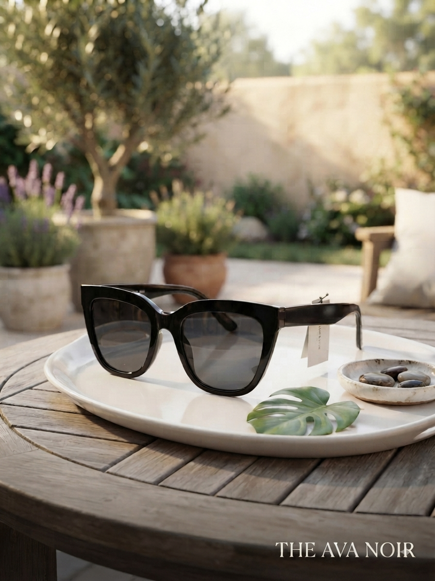 The Ava Noir Sunglasses - Haus of Karma