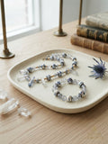 Haus of Karma Artisan Blue & Ceramic Crystal Statement Set