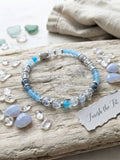 Azure Serenity Gemstone Stretch Anklet