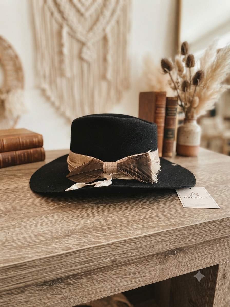 Peter Grimm Mirando Hat – Black / Tan Accent