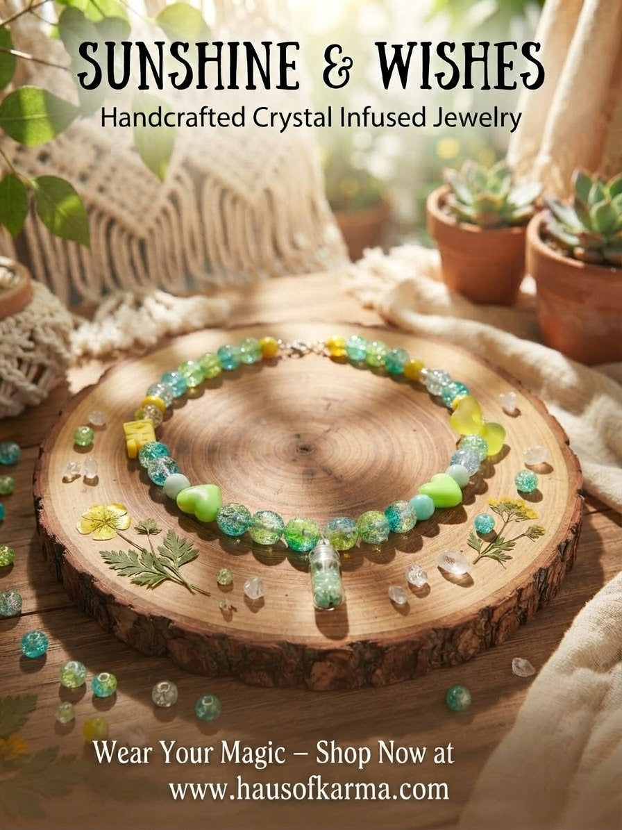 Sunshine & Wishes Beaded Necklace | Kids' Handcrafted Crystal-Infused Jewelry