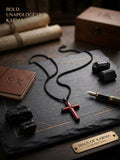 Karma’s Bloodline Black & Red Cross Pendant Necklace