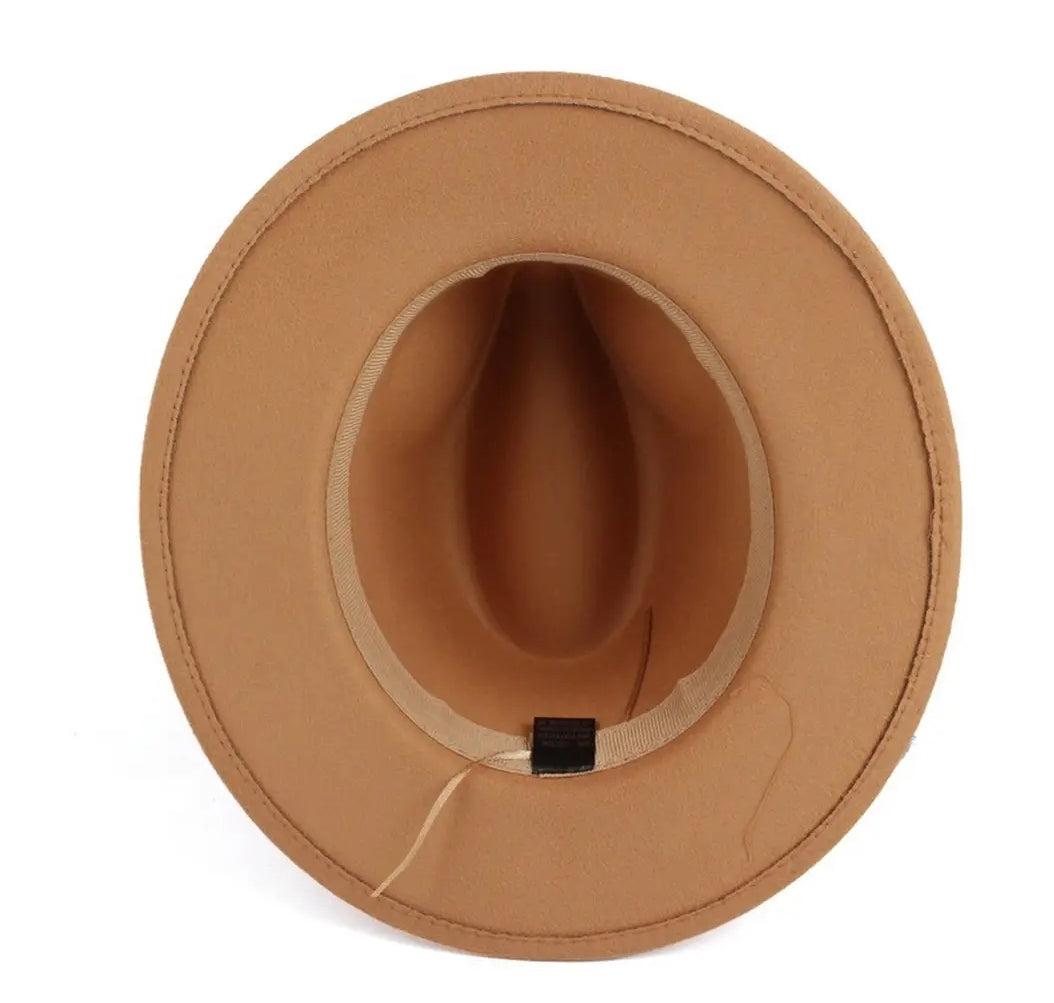 Denim Blue Fabric Band Panama Hat