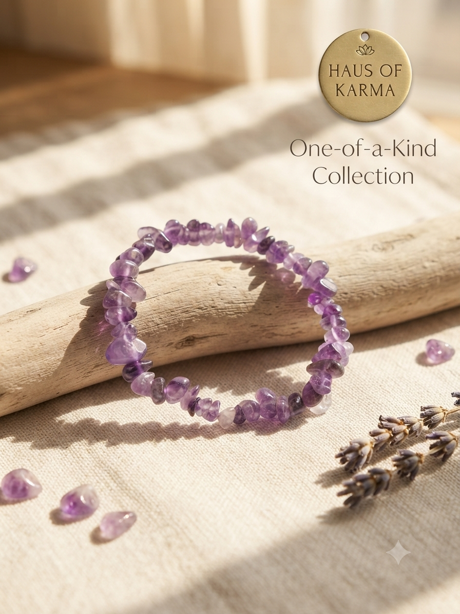 Natural Amethyst Chip Stretch Bracelet |