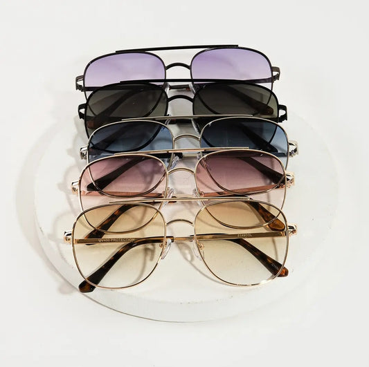 Haus Of Karma Nova Metallic Bridge Frame Sunglasses