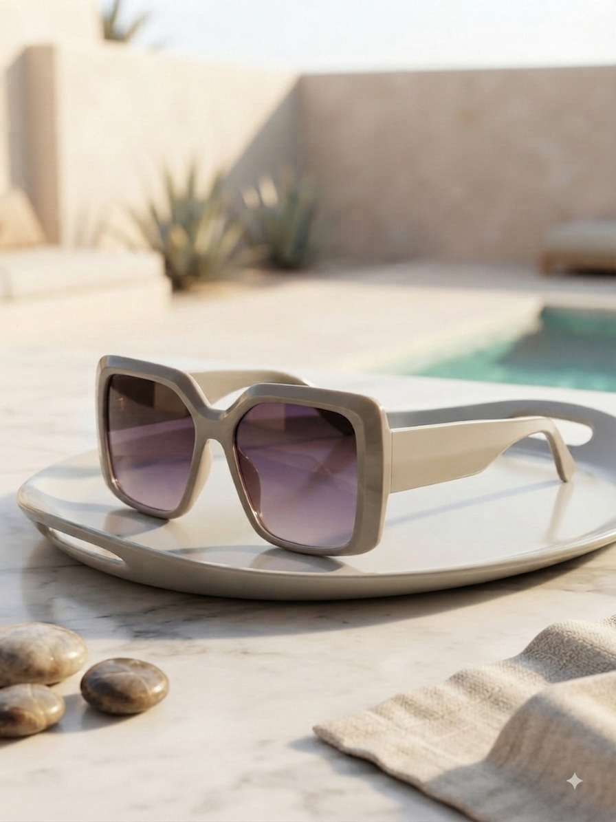AURA LUX Solstice Oversized Square Sunglasses