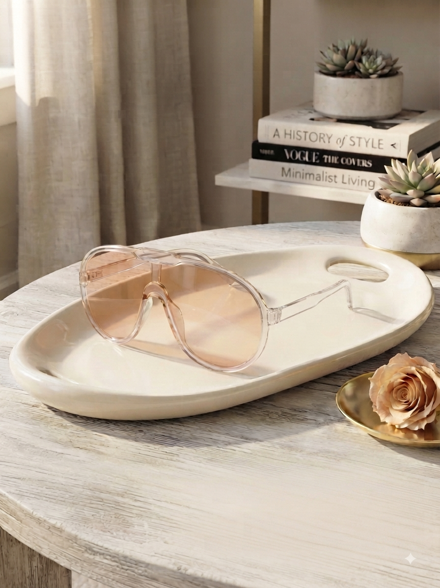 Haus Of Karma Translucent Shield Sunglasses