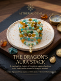 The Dragon's Aura Stack | Handcrafted Agate & Jade Beaded Bracelet Set