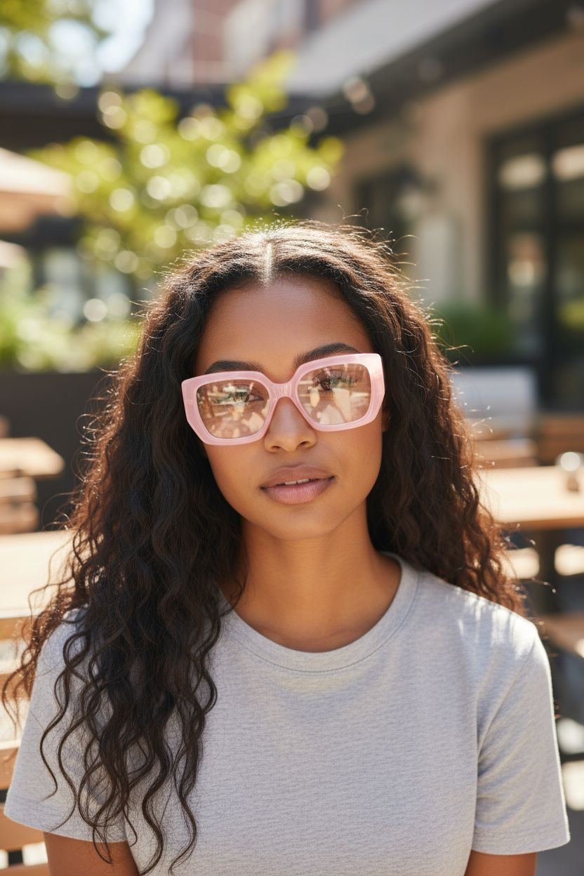 Oversized Thick Framed Clear Lens Glasses