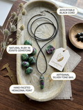 The Healing Energy Ruby Zoisite Crystal Pendant