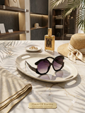 Geometric Glamour Black Sunglasses