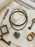 "I Carry Your Heart With Me" Silver Heart Locket Necklace