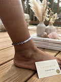 Haus of Karma Earth & Moon Natural Stone Beaded Anklet