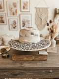 Kissed by Bo Aura Fedora – Cream / Abstract Graphic