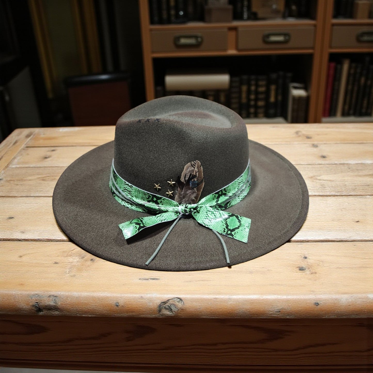 Vintage Animal Print Adjustable Fedora