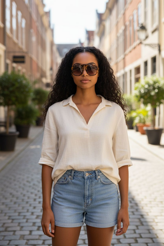 Oversized Marbled Brown Aviator Sunglasses